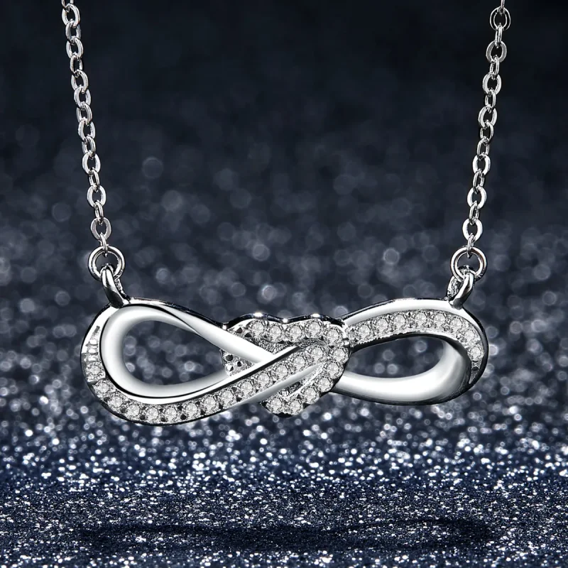 (image for) Pandora Style Silver Infinite Love Necklace - SCN100 - View 3