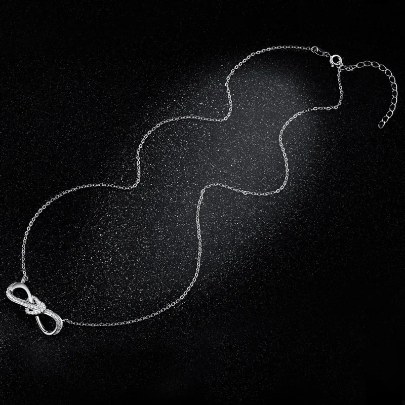 (image for) Pandora Style Silver Infinite Love Necklace - SCN100 - View 4