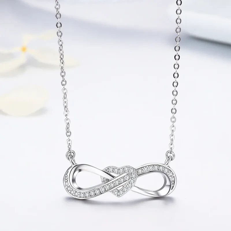 (image for) Pandora Style Silver Infinite Love Necklace - SCN100 - View 5