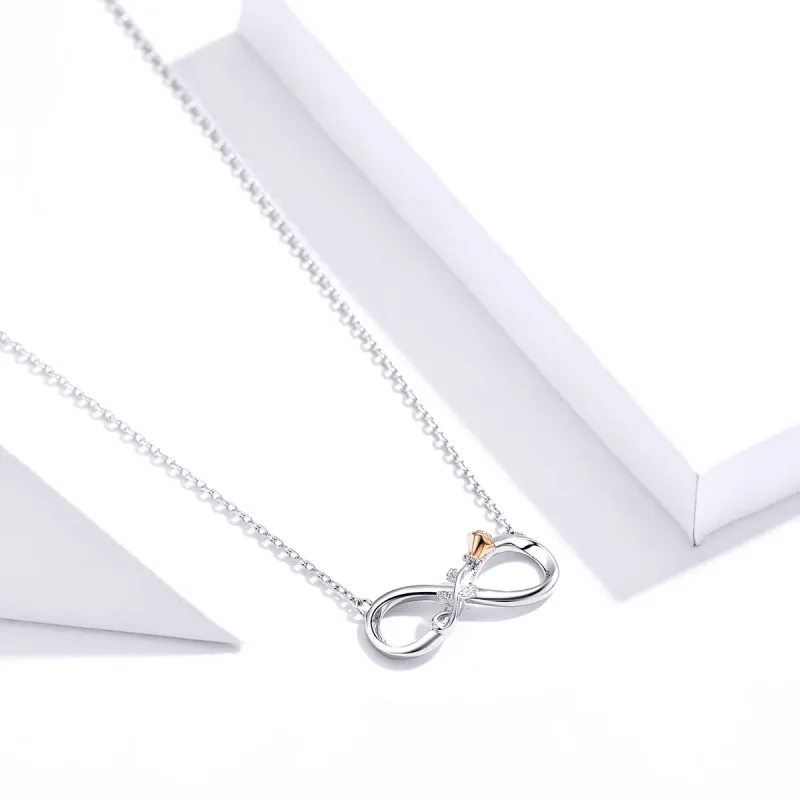 (image for) Pandora Style Silver Infinite Love Necklace - SCN371 - View 3