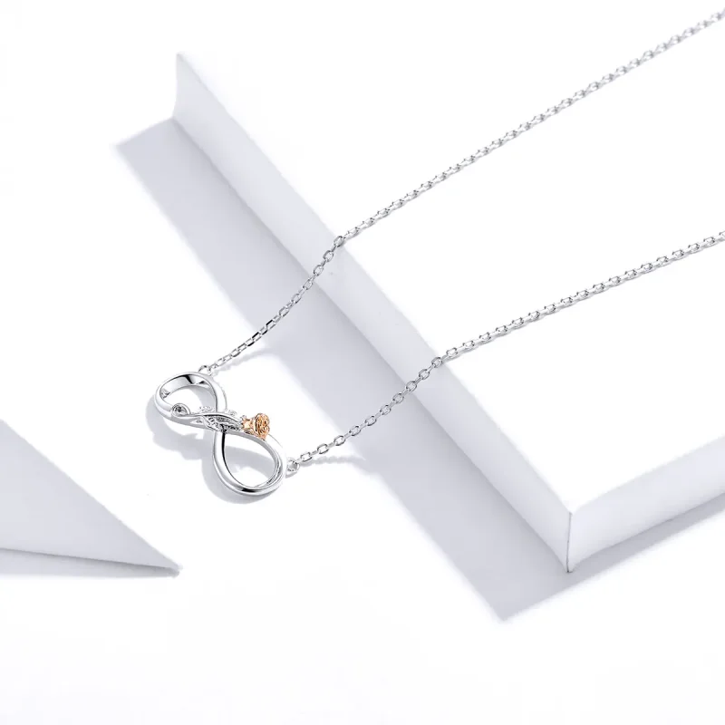 (image for) Pandora Style Silver Infinite Love Necklace - SCN371 - View 4