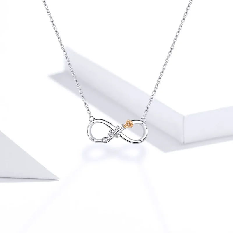 (image for) Pandora Style Silver Infinite Love Necklace - SCN371 - View 5