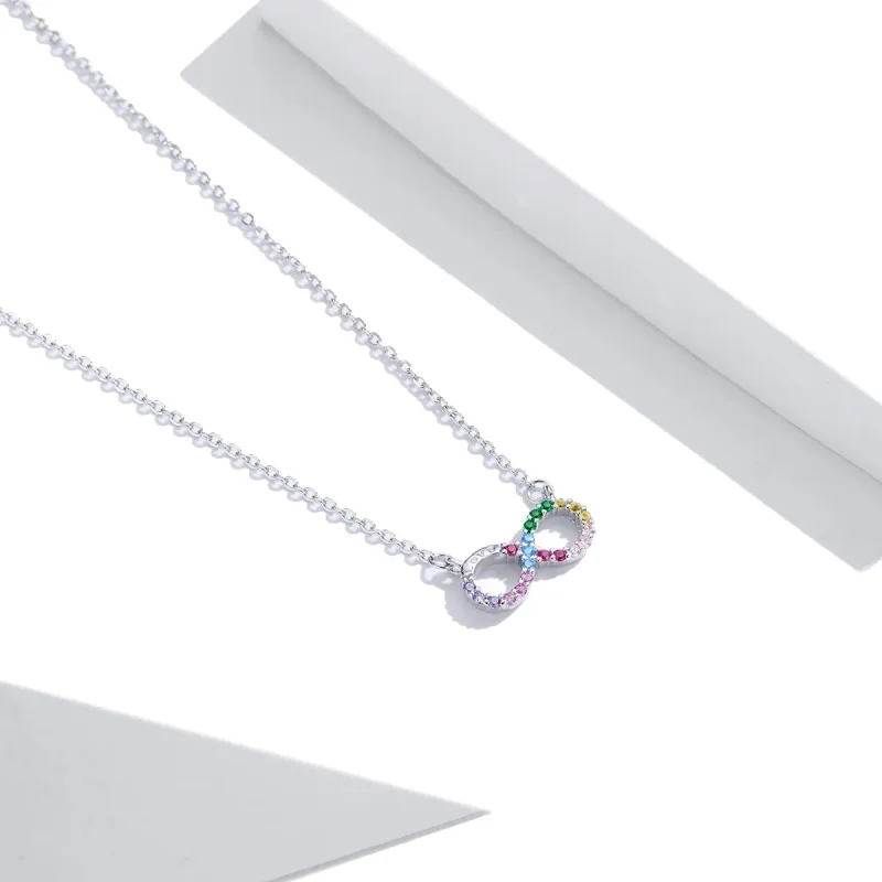 (image for) Pandora Style Silver Infinity Symbol Necklace - SCN402 - View 3