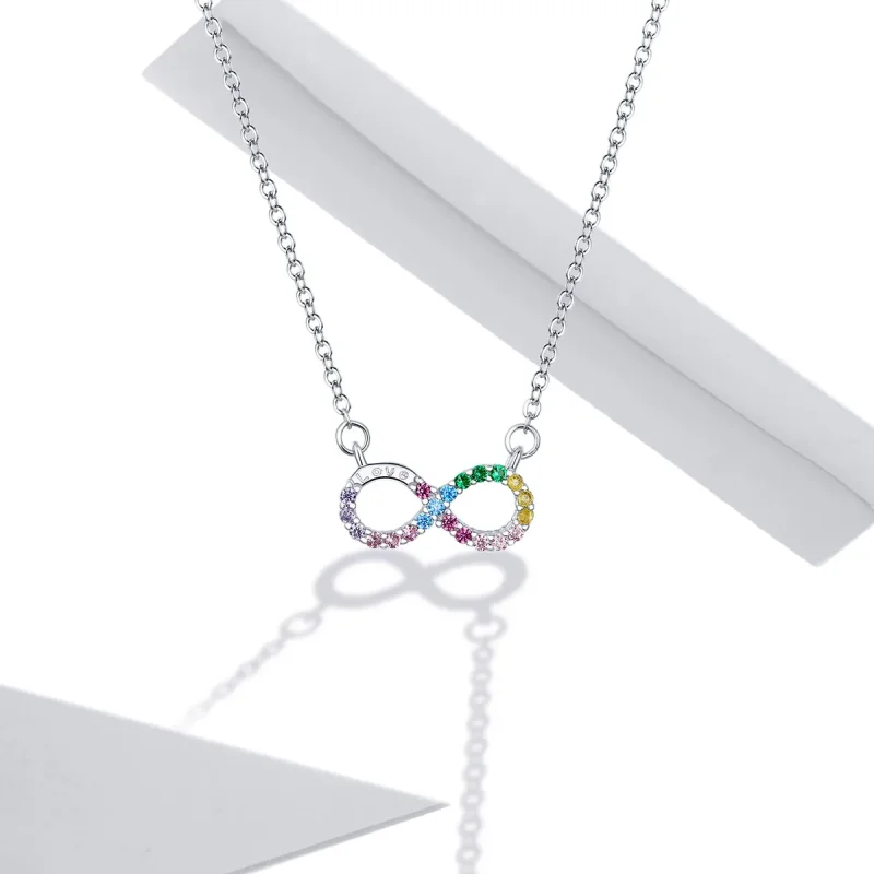 (image for) Pandora Style Silver Infinity Symbol Necklace - SCN402 - View 5