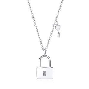 Pandora Style Silver Key of Heart Lock Necklace - SCN360 (image for) Pandora Style Silver Key of Heart Lock Necklace - SCN360