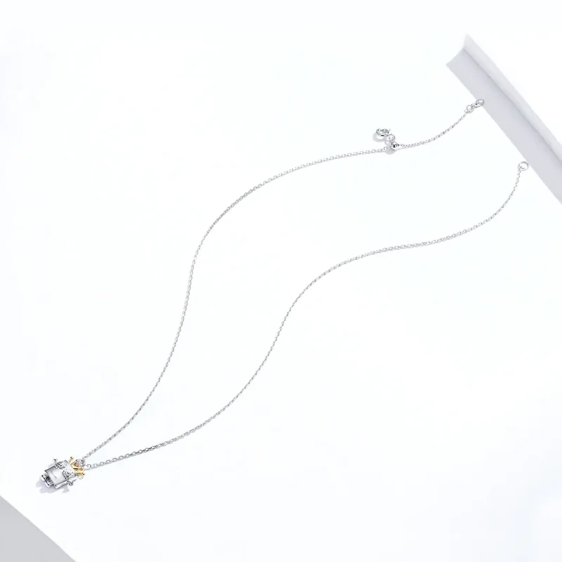(image for) Pandora Style Silver King of Robot Necklace - SCN387 - View 2