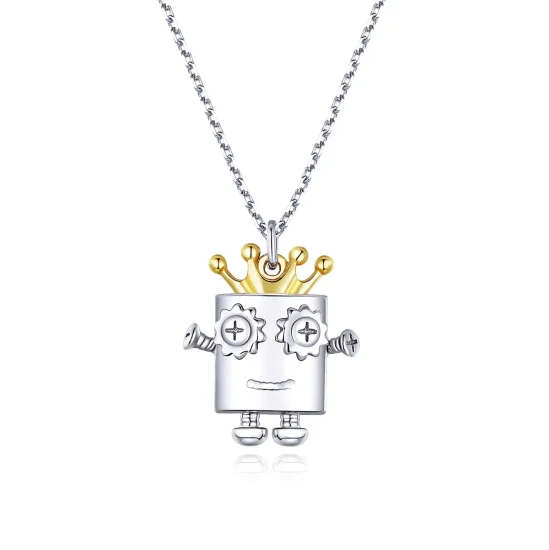 (image for) Pandora Style Silver King of Robot Necklace - SCN387