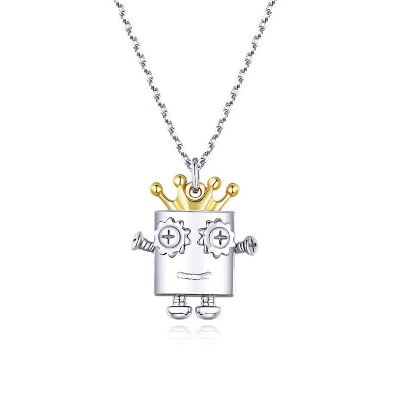 (image for) Pandora Style Silver King of Robot Necklace - SCN387