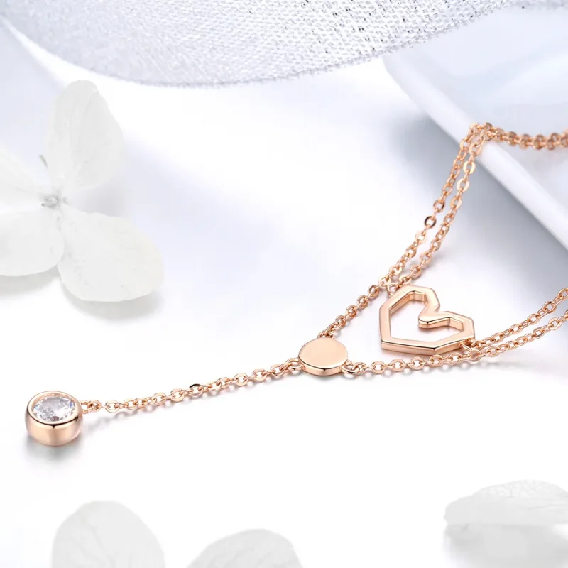 (image for) Pandora Style Silver Land of Heart Necklace - SCN317 - View 3