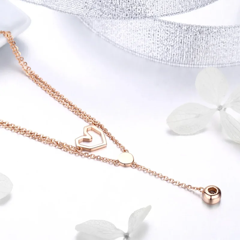 (image for) Pandora Style Silver Land of Heart Necklace - SCN317 - View 4