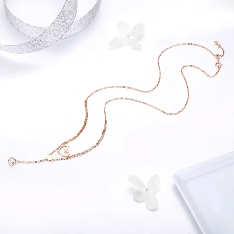 (image for) Pandora Style Silver Land of Heart Necklace - SCN317 - View 5