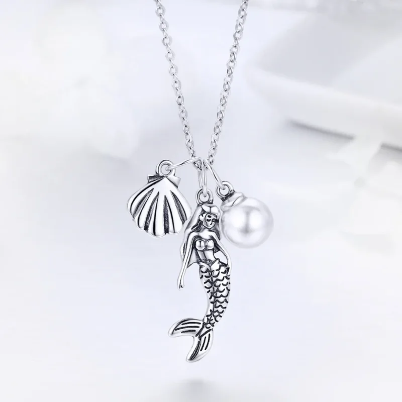 (image for) Pandora Style Silver Legend of Mermaid Necklace - SCN237 - View 4
