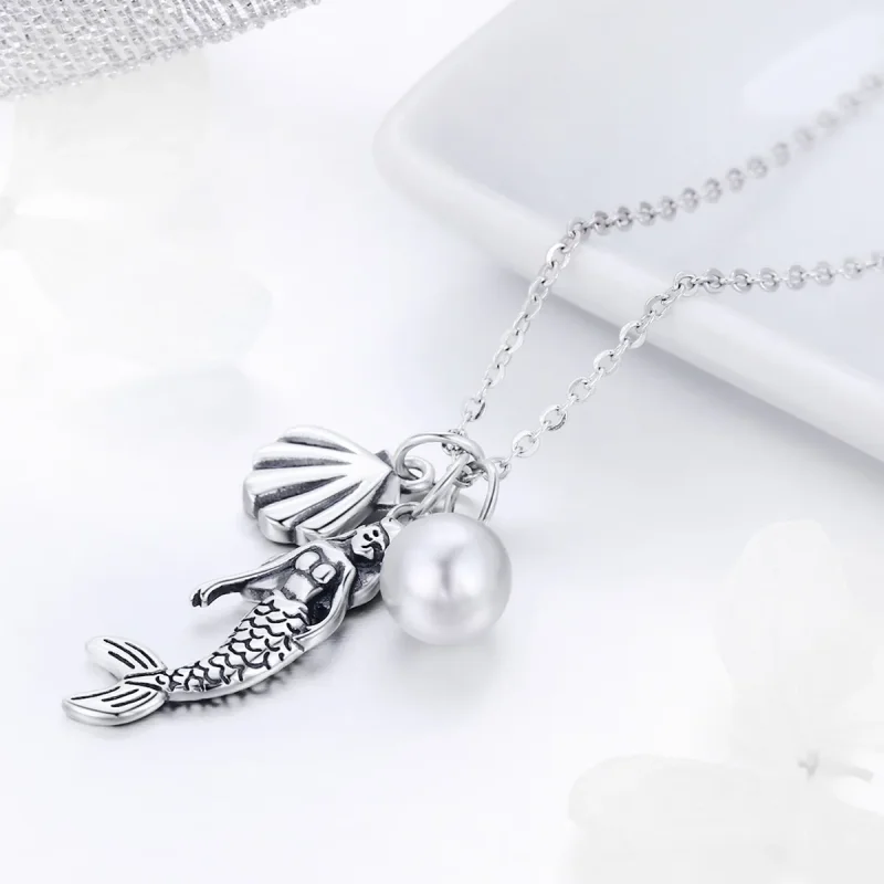 (image for) Pandora Style Silver Legend of Mermaid Necklace - SCN237 - View 5