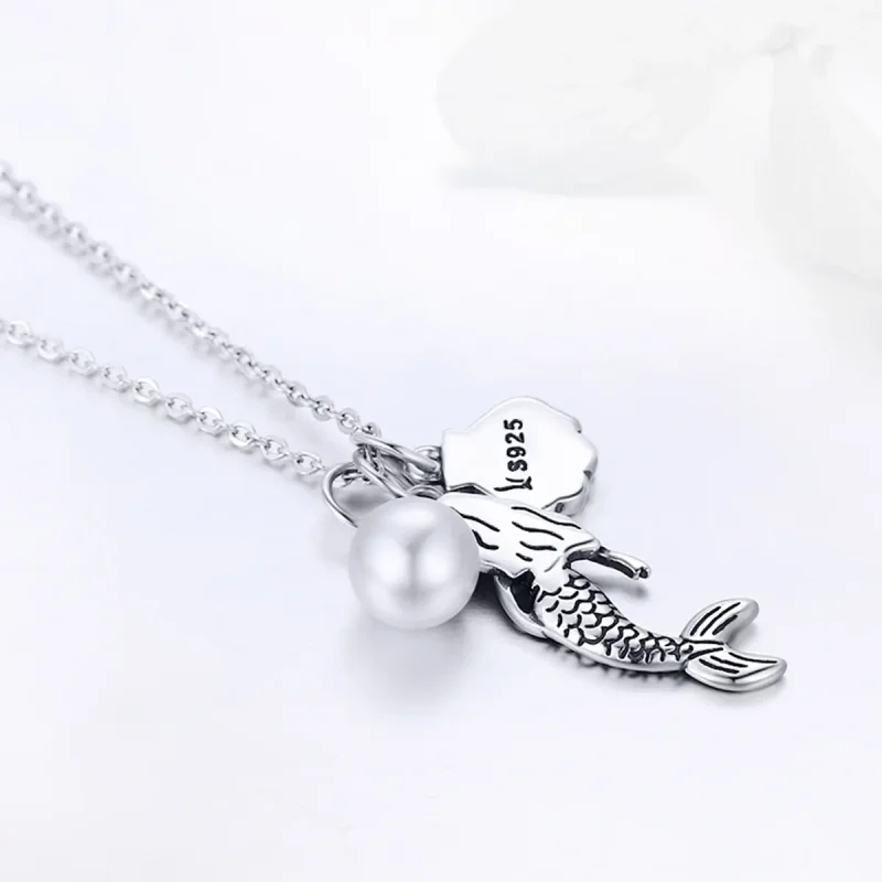 (image for) Pandora Style Silver Legend of Mermaid Necklace - SCN237 - View 6