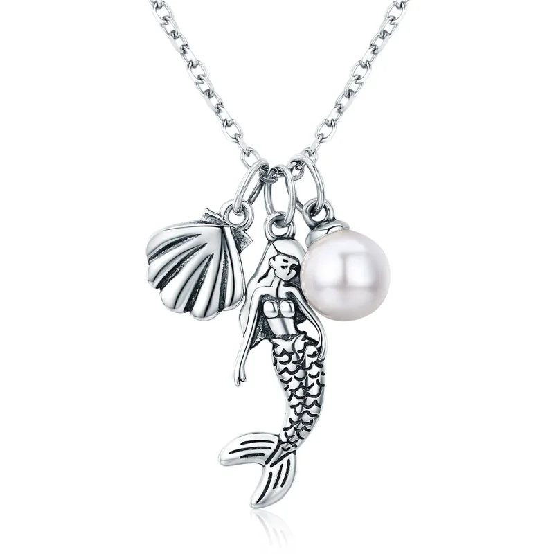 (image for) Pandora Style Silver Legend of Mermaid Necklace - SCN237