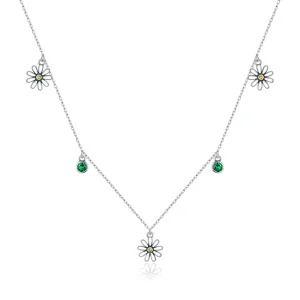 (image for) Pandora Style Silver Little Daisy Pendant Necklace - SCN415