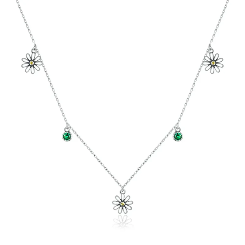 (image for) Pandora Style Silver Little Daisy Pendant Necklace - SCN415