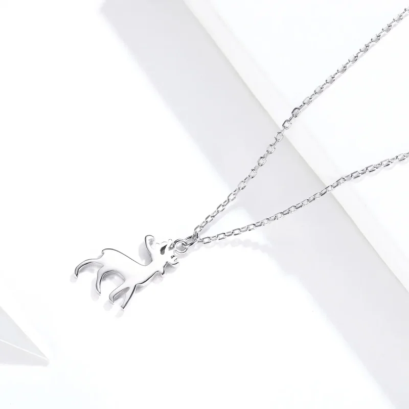 (image for) Pandora Style Silver Little Deer Necklace - SCN362 - View 4