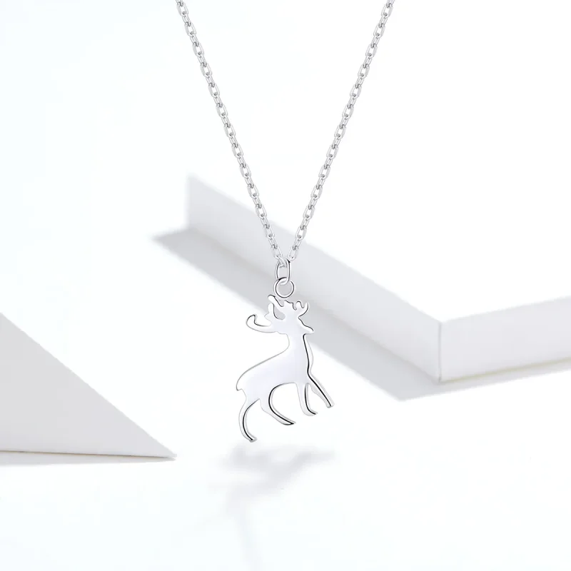 (image for) Pandora Style Silver Little Deer Necklace - SCN362 - View 5
