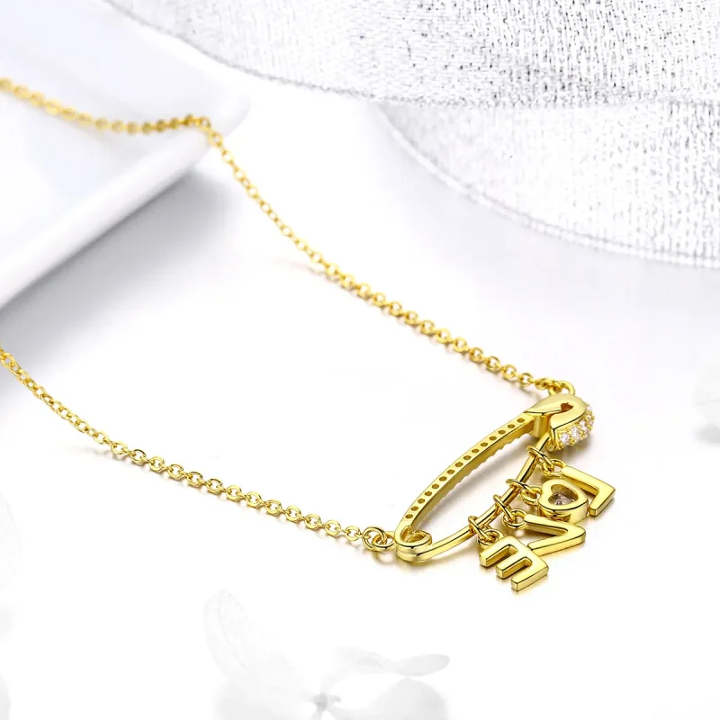 (image for) Pandora Style Silver Love Clip Necklace - SCN324 - View 4