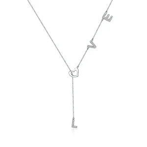 Pandora Style Silver Love Heart Chain Necklace - SCN318 (image for) Pandora Style Silver Love Heart Chain Necklace - SCN318
