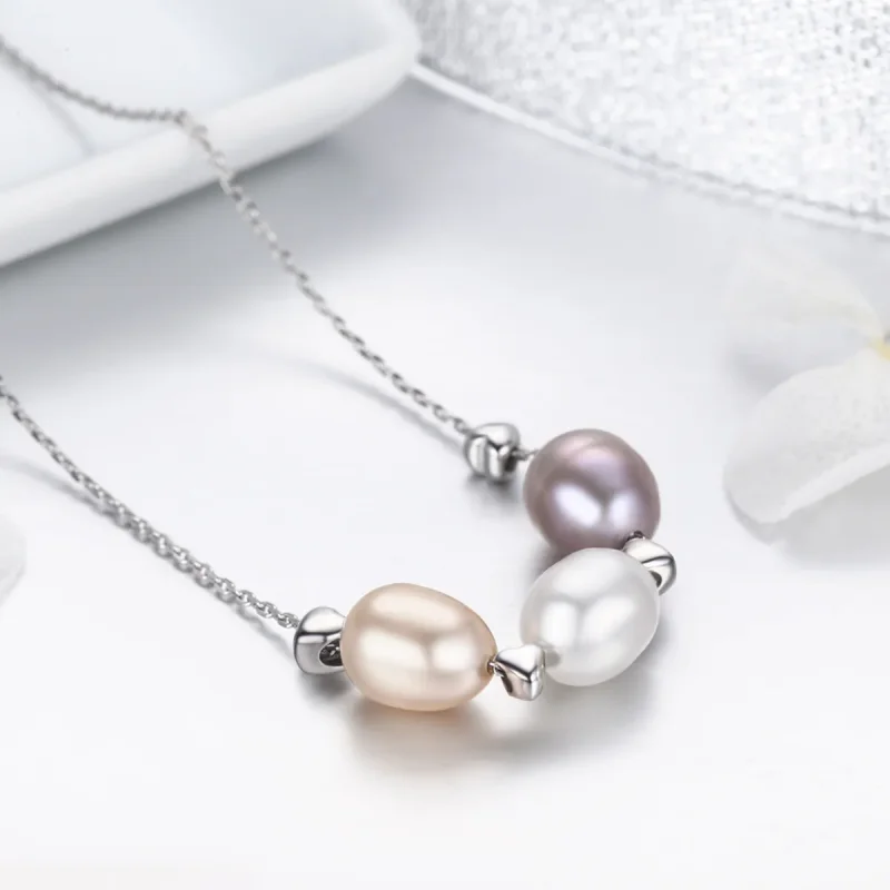 (image for) Pandora Style Silver Love·Friendship·Family Necklace - SCN075 - View 3