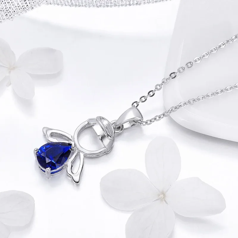 (image for) Pandora Style Silver Lovely Angel Necklace - SCN293 - View 3