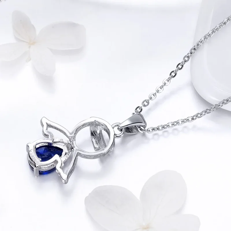 (image for) Pandora Style Silver Lovely Angel Necklace - SCN293 - View 4