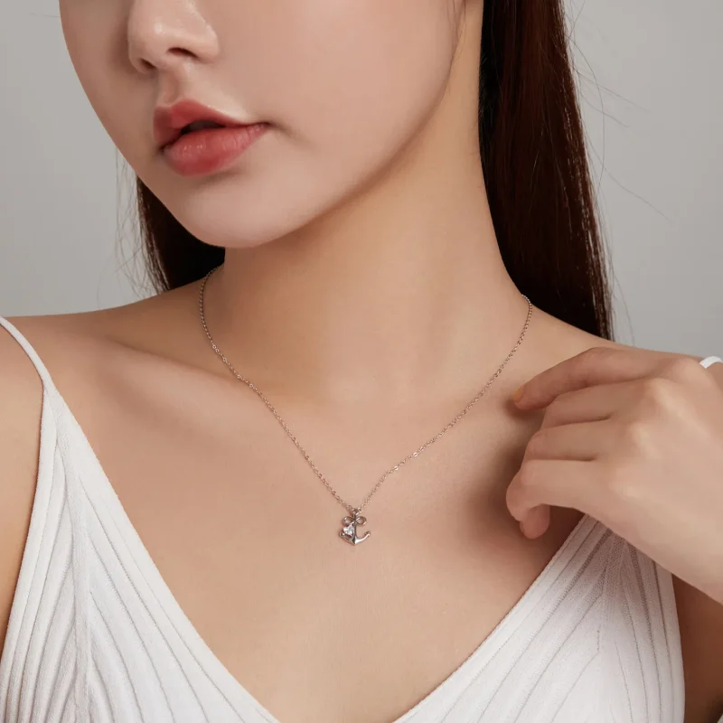 (image for) Pandora Style Silver Loyal Love Pendant Necklace - SCN458 - View 8