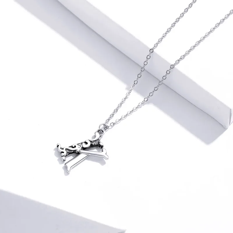 (image for) Pandora Style Silver Lucky Letter K Necklace - SCN403 - View 3