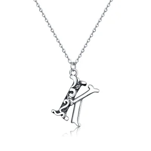 Pandora Style Silver Lucky Letter K Necklace - SCN403 (image for) Pandora Style Silver Lucky Letter K Necklace - SCN403