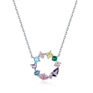 (image for) Pandora Style Silver Lucky Wreath Pendant Necklace - BSN178