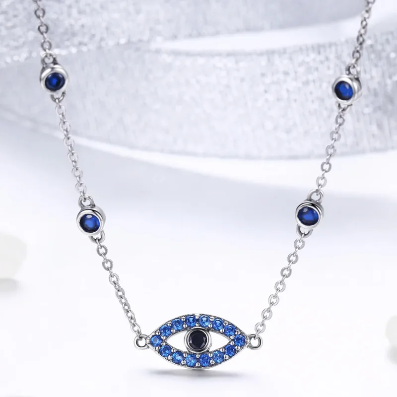 (image for) Pandora Style Silver Magic Eye Necklace - SCN300 - View 2