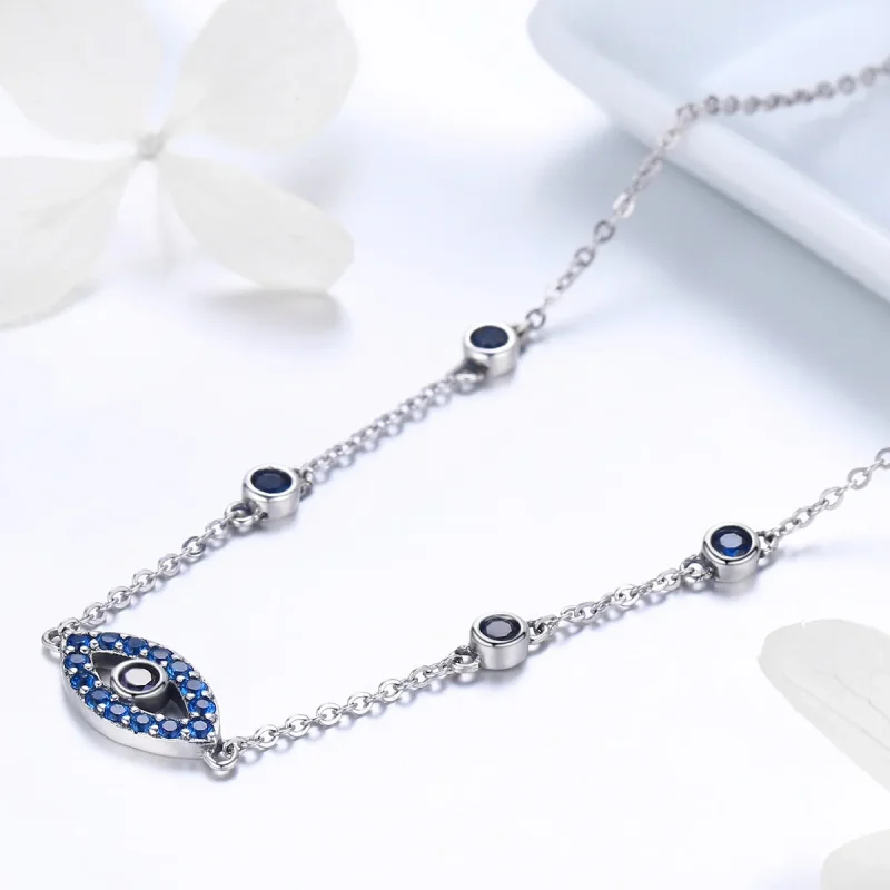 (image for) Pandora Style Silver Magic Eye Necklace - SCN300 - View 3