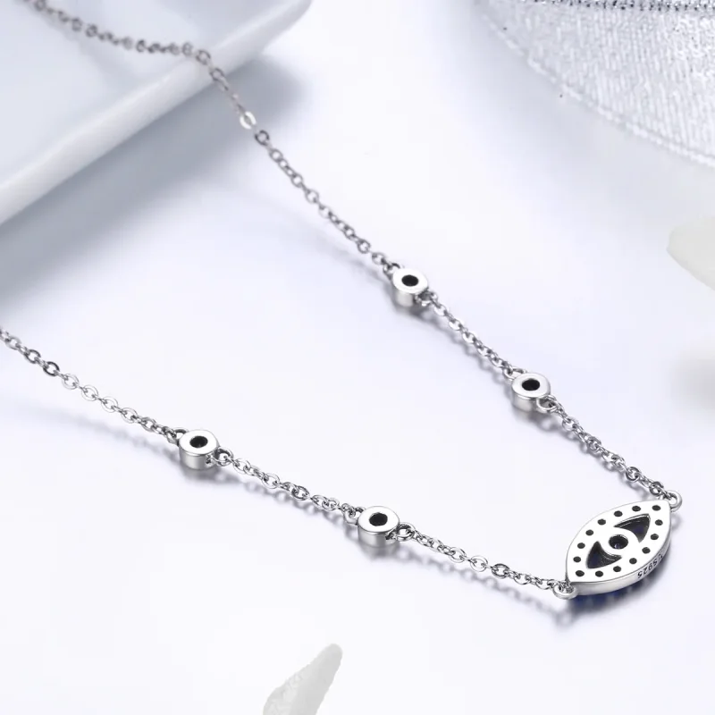 (image for) Pandora Style Silver Magic Eye Necklace - SCN300 - View 4