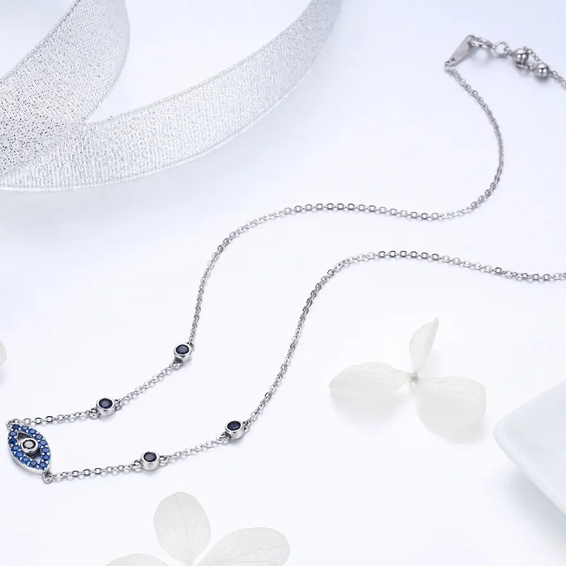 (image for) Pandora Style Silver Magic Eye Necklace - SCN300 - View 5