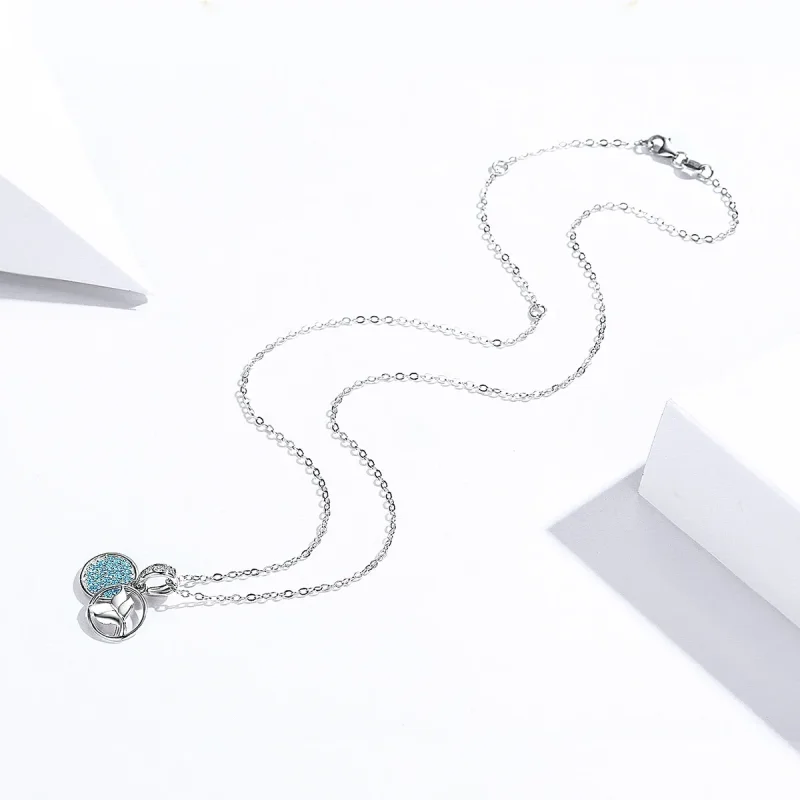 (image for) Pandora Style Silver Mermaid Fishtail Necklace - SCN343 - View 4