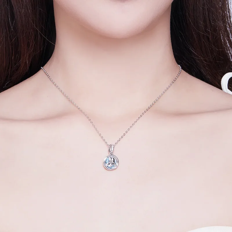 (image for) Pandora Style Silver Mermaid Fishtail Necklace - SCN343 - View 5