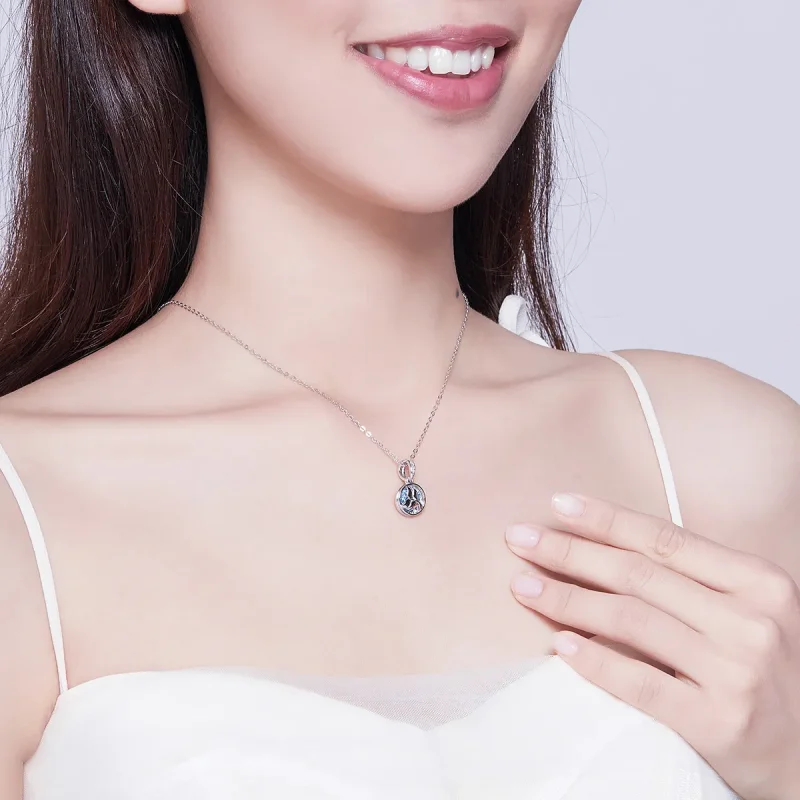 (image for) Pandora Style Silver Mermaid Fishtail Necklace - SCN343 - View 6