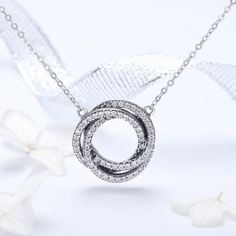 (image for) Pandora Style Silver Minimalism Necklace - SCN259 - View 2