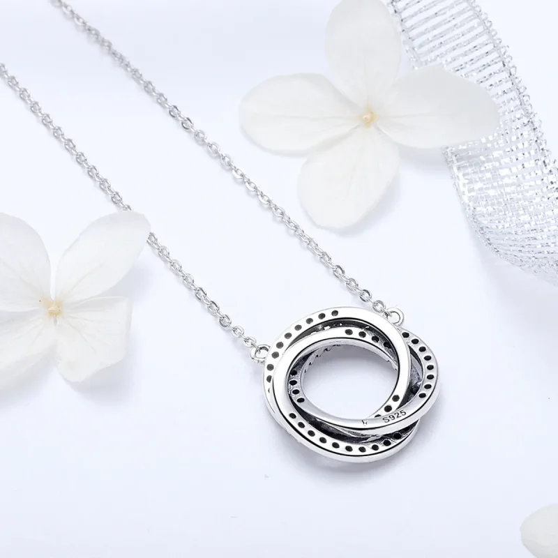 (image for) Pandora Style Silver Minimalism Necklace - SCN259 - View 4
