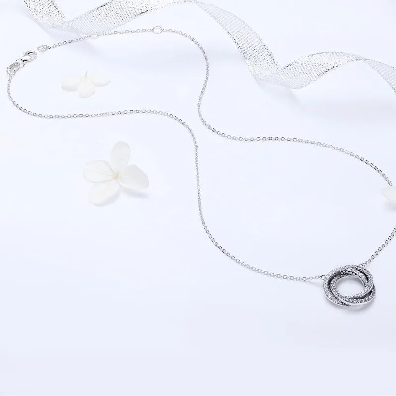 (image for) Pandora Style Silver Minimalism Necklace - SCN259 - View 5