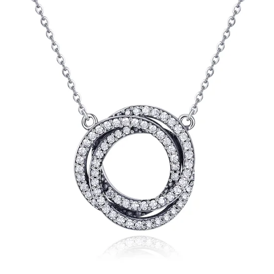 (image for) Pandora Style Silver Minimalism Necklace - SCN259