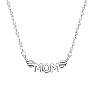 (image for) Pandora Style Silver My Mom Is My Guardian Angel Necklace - SCN397