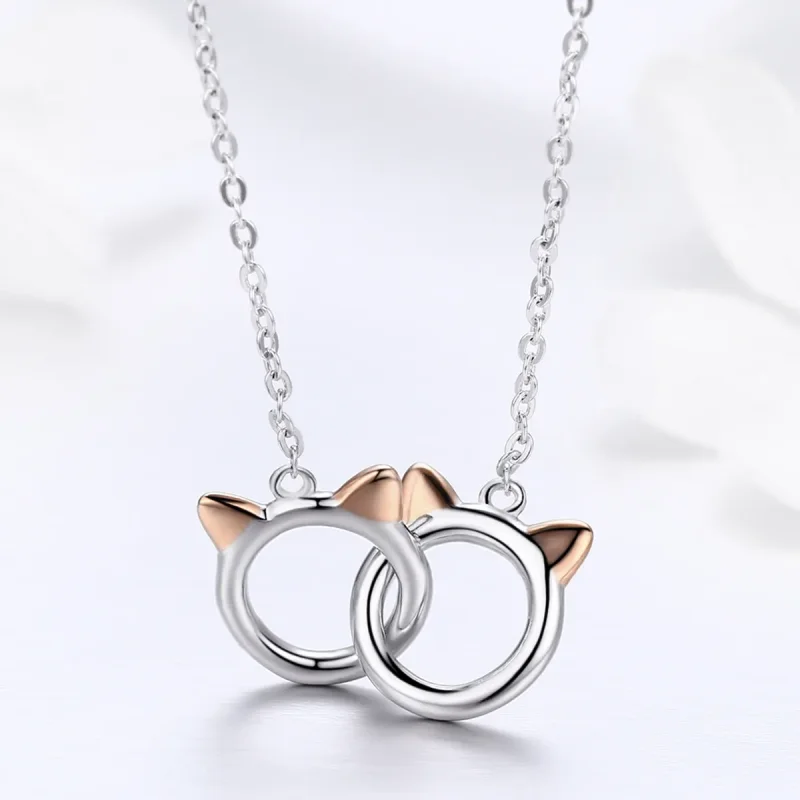 (image for) Pandora Style Silver Pet Cat Necklace - SCN252 - View 4