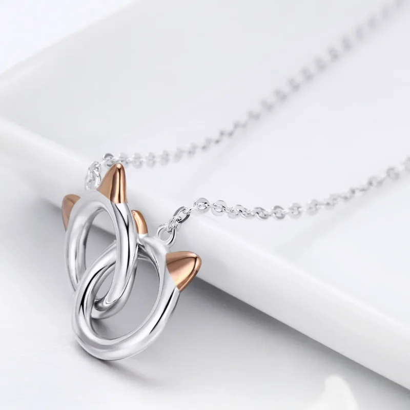 (image for) Pandora Style Silver Pet Cat Necklace - SCN252 - View 5