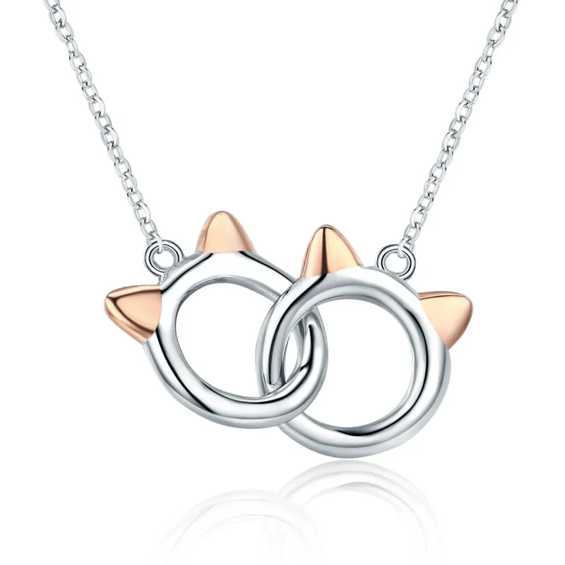 (image for) Pandora Style Silver Pet Cat Necklace - SCN252