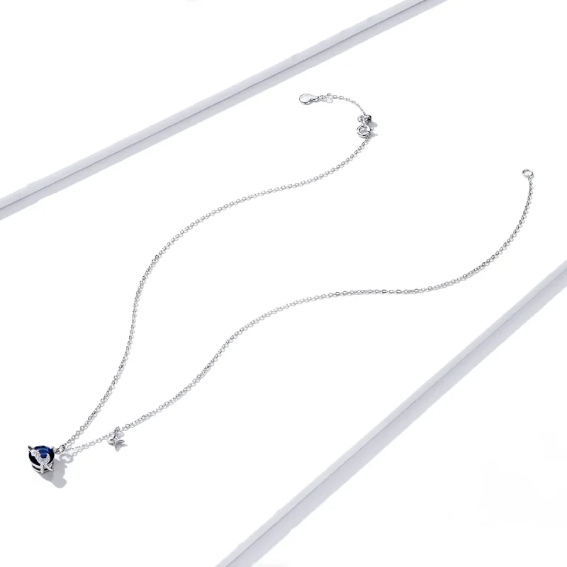 (image for) Pandora Style Silver Planet Pendant Necklace - BSN166 - View 4