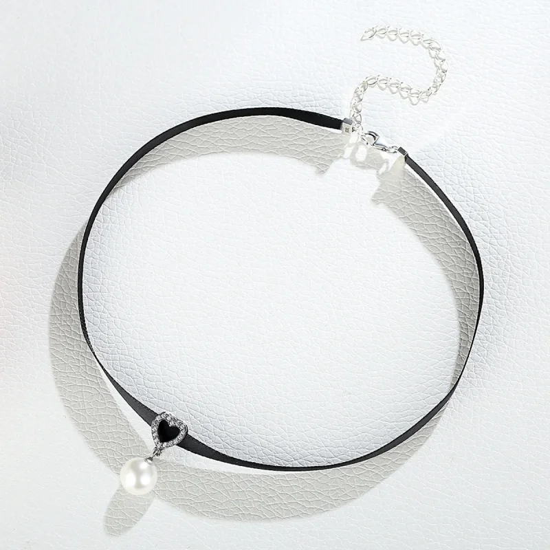 (image for) Pandora Style Silver Pure Heart Choker - SCN070 - View 5