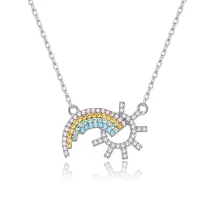 (image for) Pandora Style Silver Rainbow Necklace - SCN366